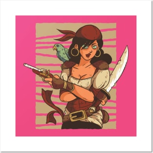 Miss Pirate Graphic Tee Posters and Art